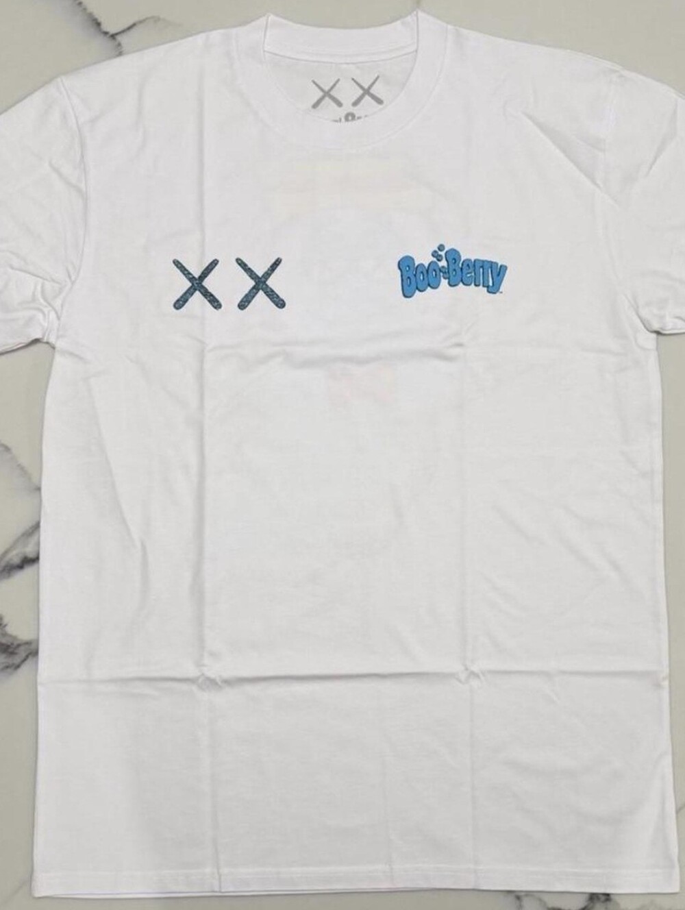 KAWS X GENERAL MILLS Boo-Berry Graphic Short Sleeve T-Shirt - White